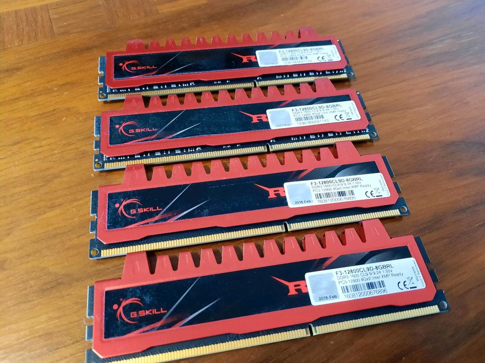 16 GB Arbeitsspeicher G.Skill Ripjaws DDR3 1600 2x8GB Kit in Callenberg b Hohenstein-Ernstthal