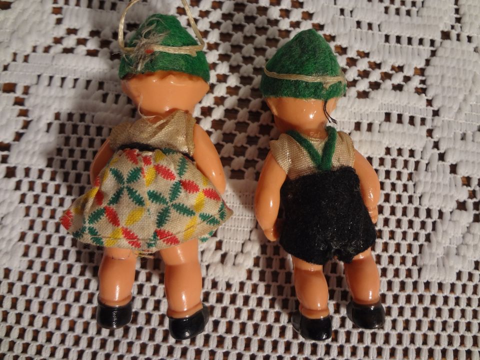 Antikes kleines bayrisches Puppenpärchen ca 40-50erJahre markiert in Linden