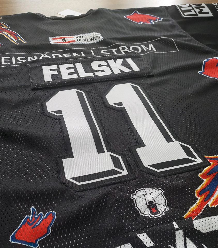 EHC EISBÄREN BERLIN AUTHENTICS WUNSCH TRIKOT FELSKI 11 XL - NEU - in Bernau