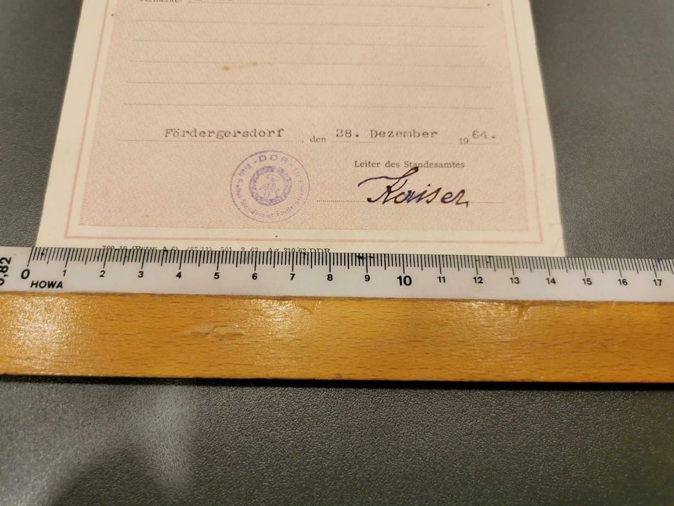 Alt DDR Geburtsurkunde Dokument Antiquariat Räritet Retro Antik in Dresden