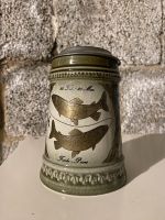 GERZ Bierkrug Keramik Deckel mit Zinn - Horoskop Fische Duisburg - Meiderich/Beeck Vorschau