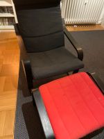 Ikea Poäng Sessel mit hochwertigem Bezug und Hocker Hessen - Pfungstadt Vorschau