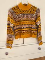 Gr XS Monki Pullover gemustert senf Brauntöne wie neu Leipzig - Gohlis-Mitte Vorschau