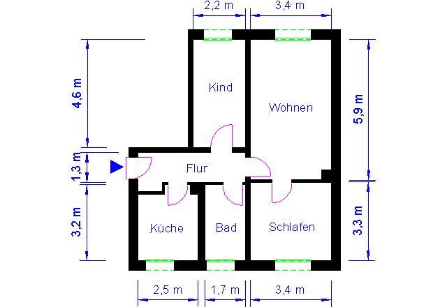 3-Raum-Erdgeschosswohnung frei! Marktstr. 2 in Oebisfelde-Weferlingen