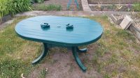 Gartentisch Tisch Oval 140×90 Grün Schirmhalter Sachsen - Pirna Vorschau