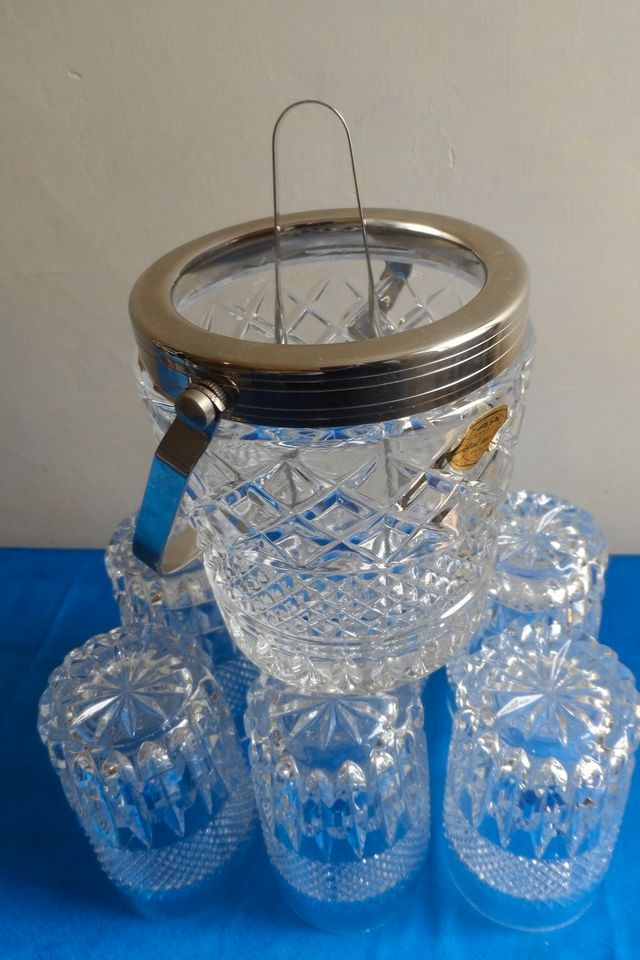 Bavaria Vintage Eiskübel mit 6 Gläsern Bleikristall/Edelstahl Top in Berlin