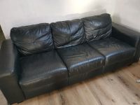 Leder Sofa 3 er Couch schwarz Nordrhein-Westfalen - Schieder-Schwalenberg Vorschau