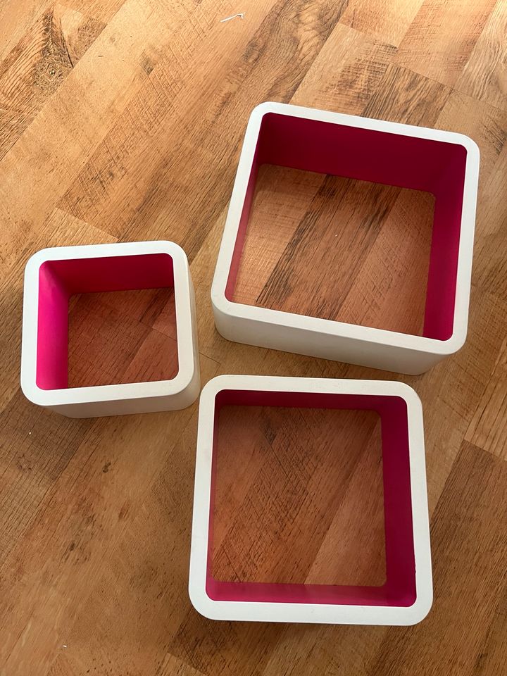 Regale Pink, Cube, Hängeregal, 3er Kombi, weiß, pink in Gronau (Leine)