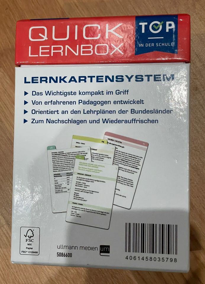 Quick Lernbox Englisch / 250 Lernkarten Klasse 5-10 & 11-13 in Kastl