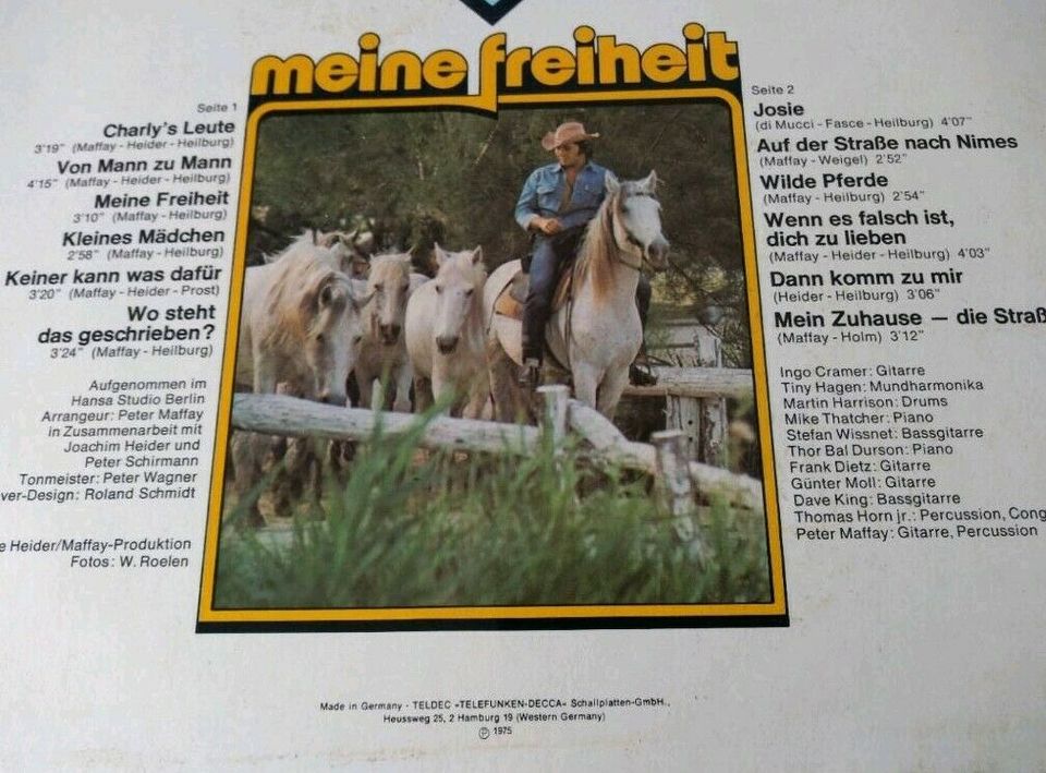 Peter Maffay meine Freiheit LP, aus1975 Schallplatte in Weißenburg in Bayern