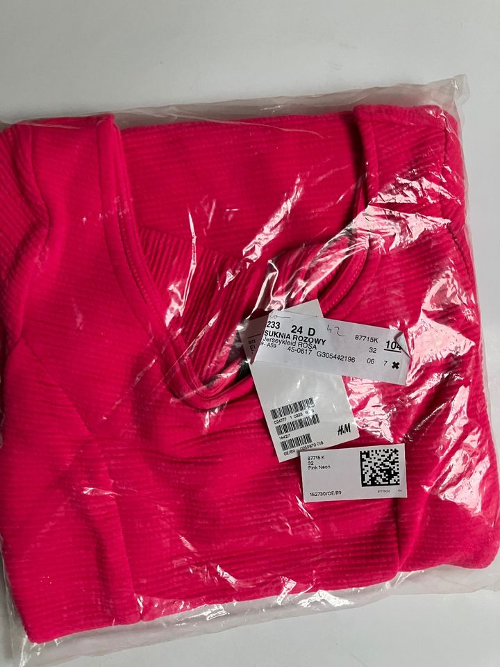 HM skater Kleid neon pink neu OVP Gr 32 XS NP 15€ Sommer in Stuttgart