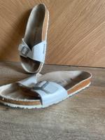 Birkenstock Madrid Birkis Sandalen Schlappen weiß gr. 42 Hessen - Hüttenberg Vorschau