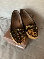 Tamaris Slipper Ballerinas Pailletten schwarz gold 39 Bayern - Cadolzburg Vorschau