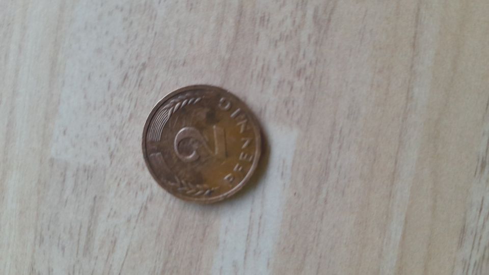 Alte D- Mark Münzen noch gefunden. Pfennig bis 1 Mark. in Haina