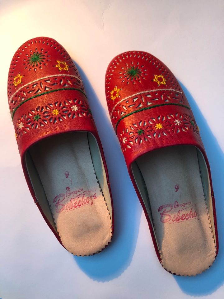 Orientalische  Hausschuhe Pantoffel Slipper aus Leider - Damen in Koblenz