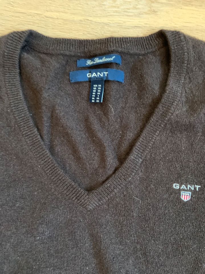 Neuwertig Gant Pullover Wolle Gr XS, Gr 34 braun in Hemdingen