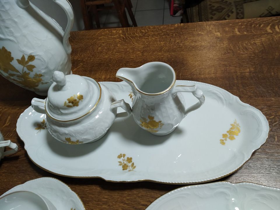 Kaffeeservice 12 Pers. Rosenthal Sanssouci Gold Bouquet in Pirk