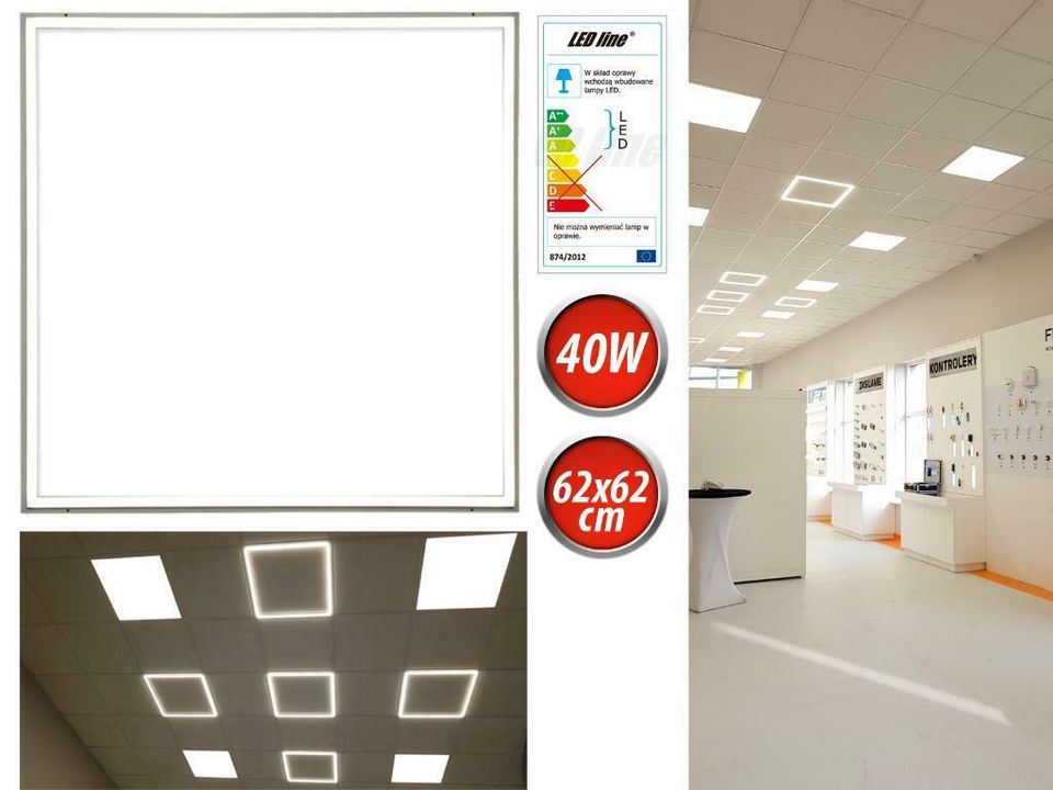 LED line LED Panel 40W 62x62cm Deckenleuchte Rahmen Beleuchtung in Essen