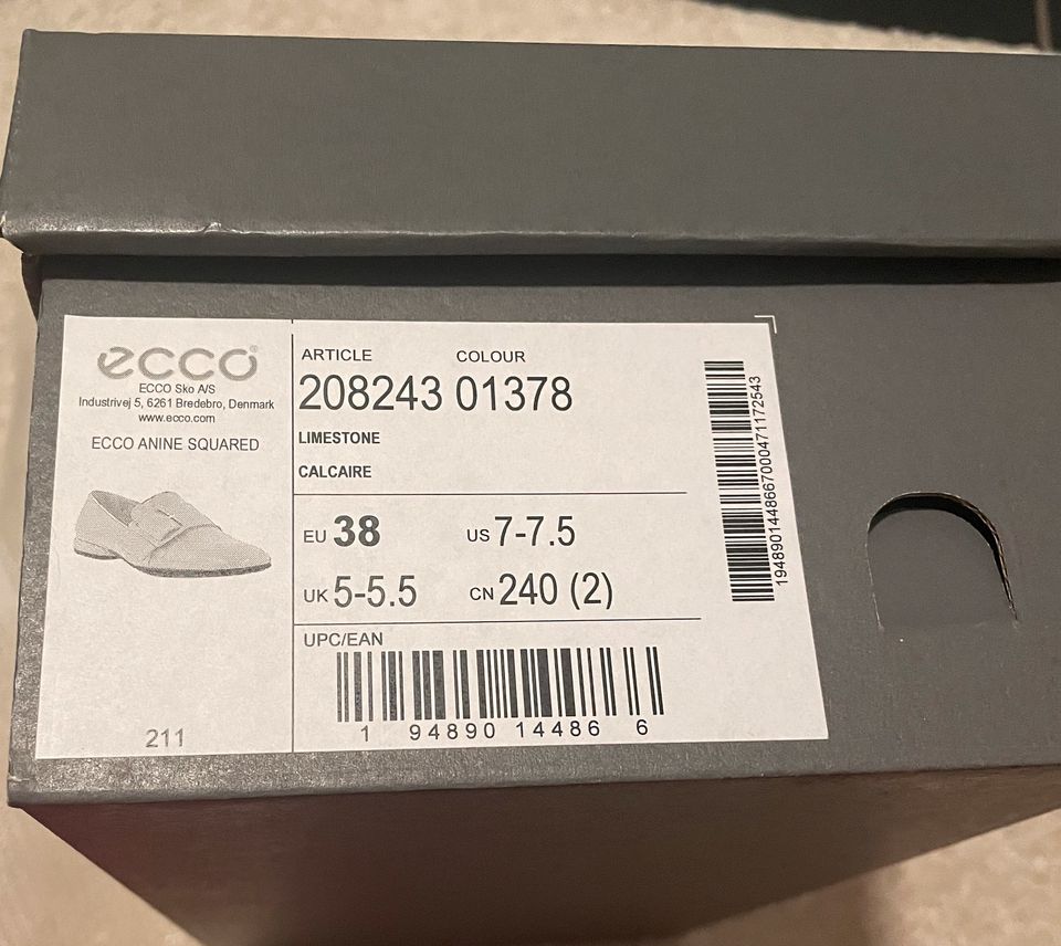 Ecco Anine Squared Schuhe Damen Leder Schuhe Größe 38 in Dortmund