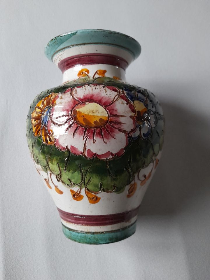 Blumenvase Keramik Handbemalt in Hamburg