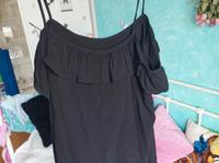 Top Schulterfrei Shirt Sommer Oberteil schwarz M-L luftig Köln - Esch Vorschau