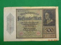 500 Reichsmark 27.März 1922 Serie D ,stark gebraucht III Sachsen-Anhalt - Salzwedel Vorschau