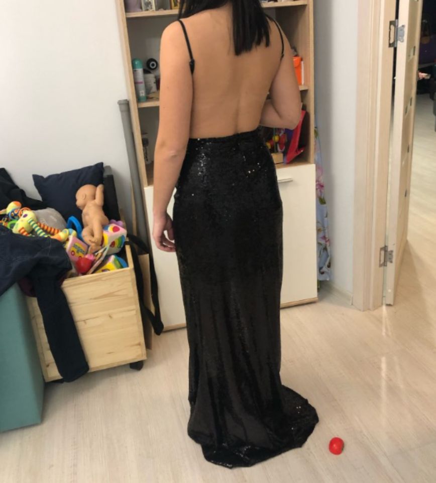 abendkleid schwarz XS hochzeit abi neu Pailletten in Berlin