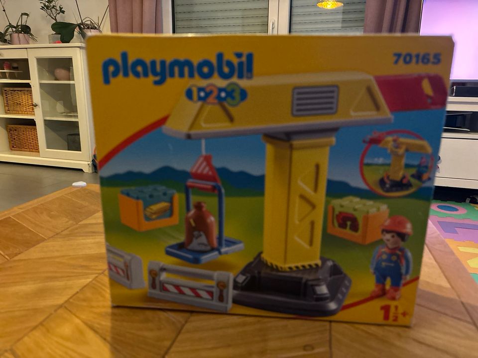 Playmobil 1 2 3 Baukran 70165 in Niederzier