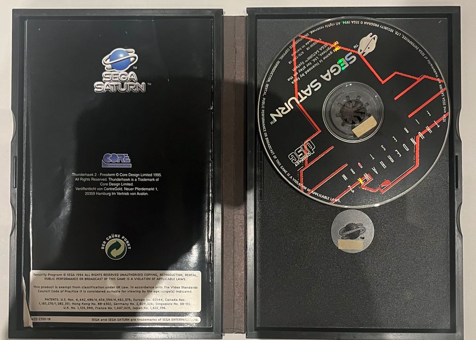 Sega Saturn Thunderhawk 2 Firestorm, OVP, Anleitung, PAL, deutsch in Remscheid