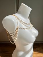 Körperkette Körperschmuck Damen Harness mit Perlen Queen elegant Mitte - Wedding Vorschau