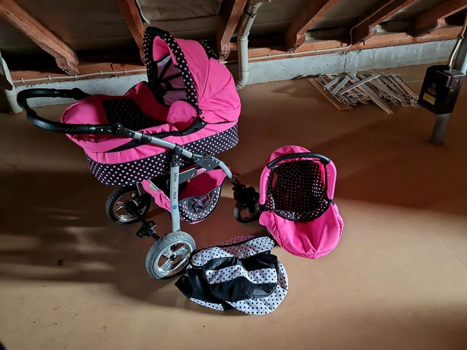 Kinderwagen mit Babyschale Pink in Donauwörth