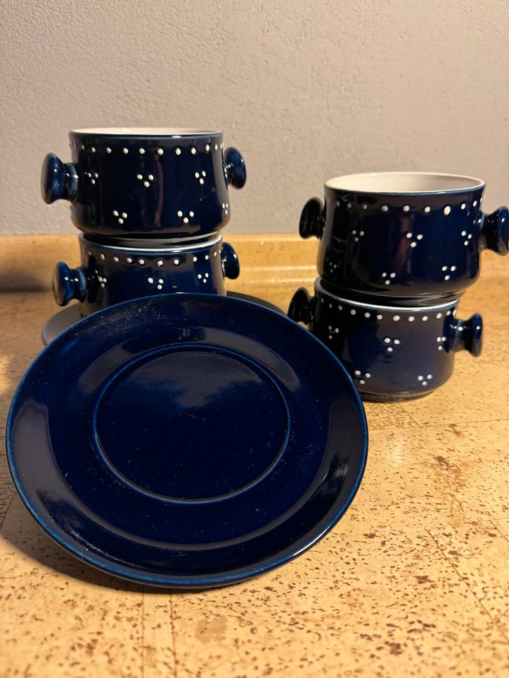 Keramik Suppenschüsseln mit Unterteller in Dresden