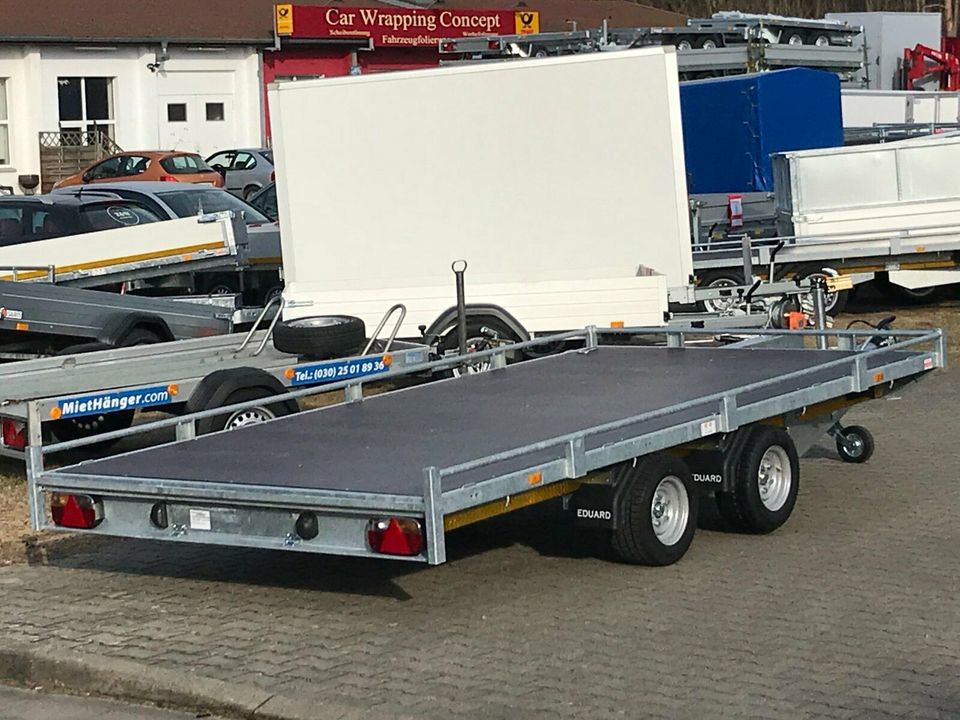 ✅ Eduard Auto Transporter 3000 kg 406x200 cm Reling Rampen 56 S in Schöneiche bei Berlin