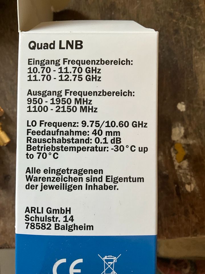 ❌❌, Quad LNB, ❌❌, LNB , Neu,vierfach LNB in Grimmen