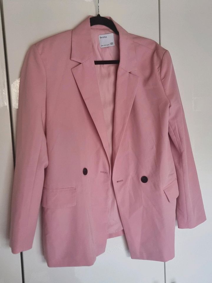 Oversize Blazer rosa pink Bershka Gr M 36 38 Köpfe in Bielefeld