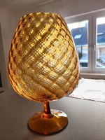 Große bernsteinfarbene Empoli Glas Vase auf Fuss Italien Nordrhein-Westfalen - Krefeld Vorschau