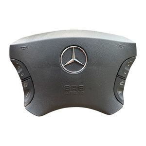 Für Mercedes S KLASSE W220 Perforiert Leder Lenkrad Abdeckung Blau