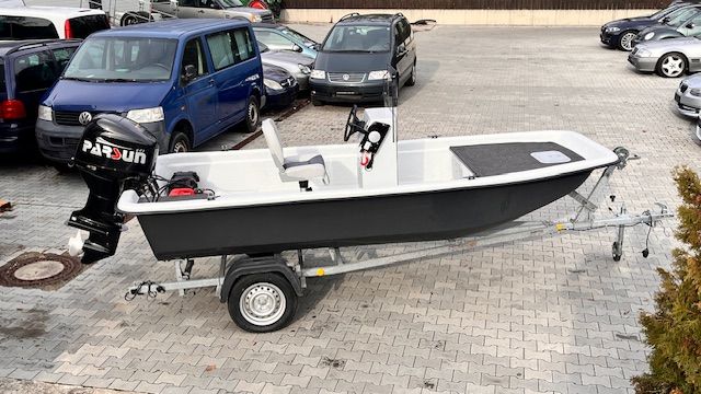 Motorboot M14 für Angler /Freizeit GFK 4,35x1,75m 40 PS NEU in Schwabach