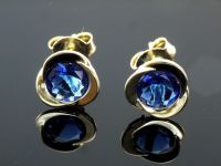 333 Gold Ohrstecker mit Saphir Farbe Zirkonia Steinen 8 mm Nordrhein-Westfalen - Altena Vorschau