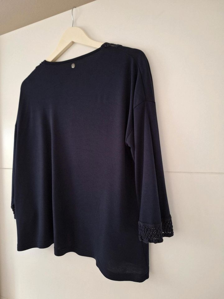 S. Oliver T-Shirt Strickjacke Jäckchen 3/4 Arm dunkelblau Gr. 36 in Velden