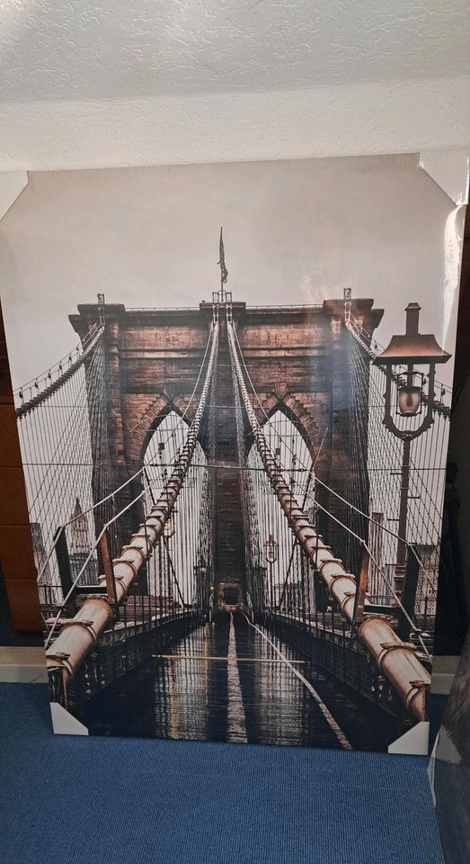 Leinwandbild auf Keilrahmen -NEU-Brooklyn Bridge in Hagen