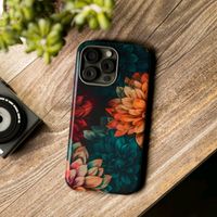 Handyhülle Hülle iPhone 13 Pro Blumen Dahlien floral Case bunt Baden-Württemberg - Korntal-Münchingen Vorschau