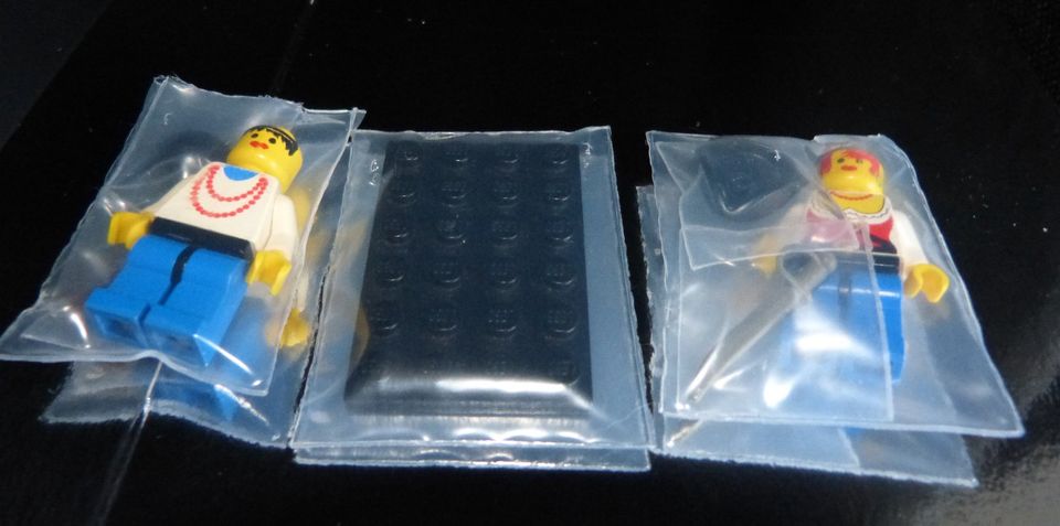 LEGO Konvolut Piraten, 2 LEGO Figuren Pirat mit LEGO Platte 4 x 6 in Seevetal
