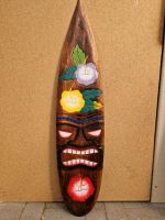 Holzschild Surfboard Tiki Blumen bunt braun Deko 100cm Nordrhein-Westfalen - Voerde (Niederrhein) Vorschau