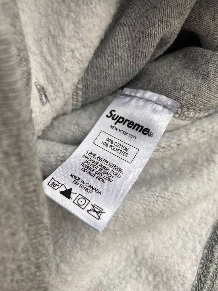 Supreme Crossbox Logo Hoodie Grey Medium in München