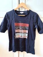 S.Oliver Shirt blau marine navy mit Muster Schriftzug Niedersachsen - Harsefeld Vorschau