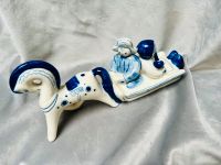 Figur Keramik USSR 70 Jahre gschel Schlitten Familie blau weiß Nordrhein-Westfalen - Datteln Vorschau