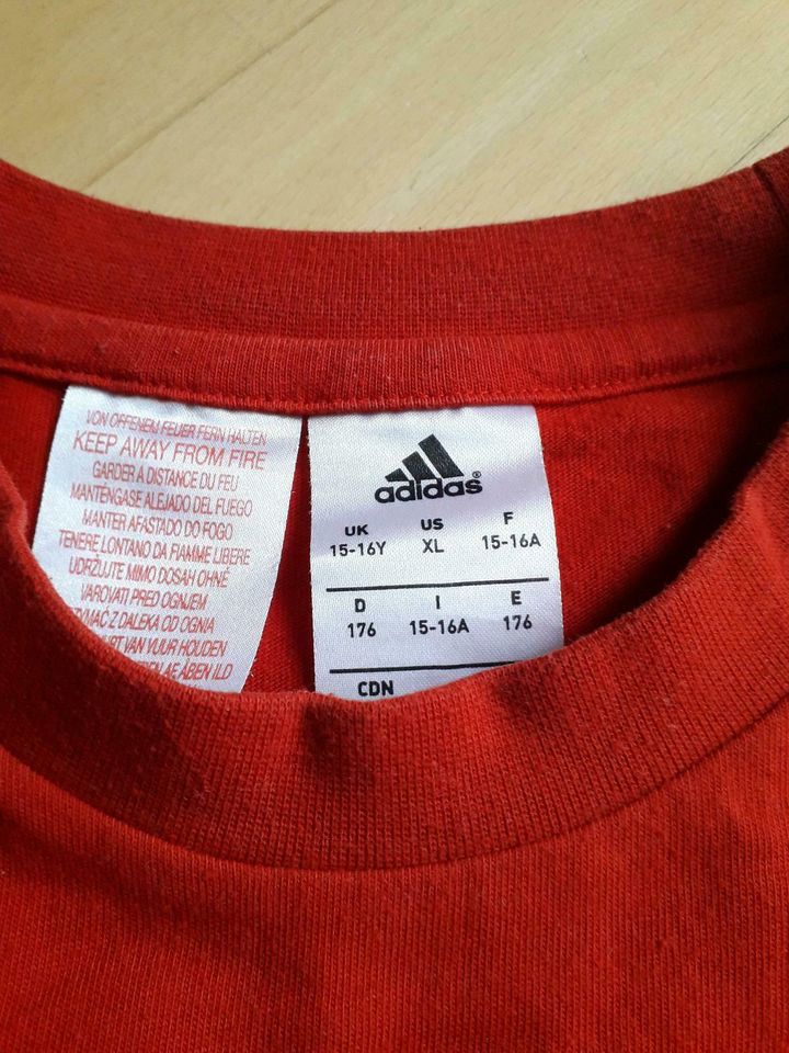 Adidas Trainingsshirt Trikot Teamline FC Bayern Gr. 176 rot in Kaarst