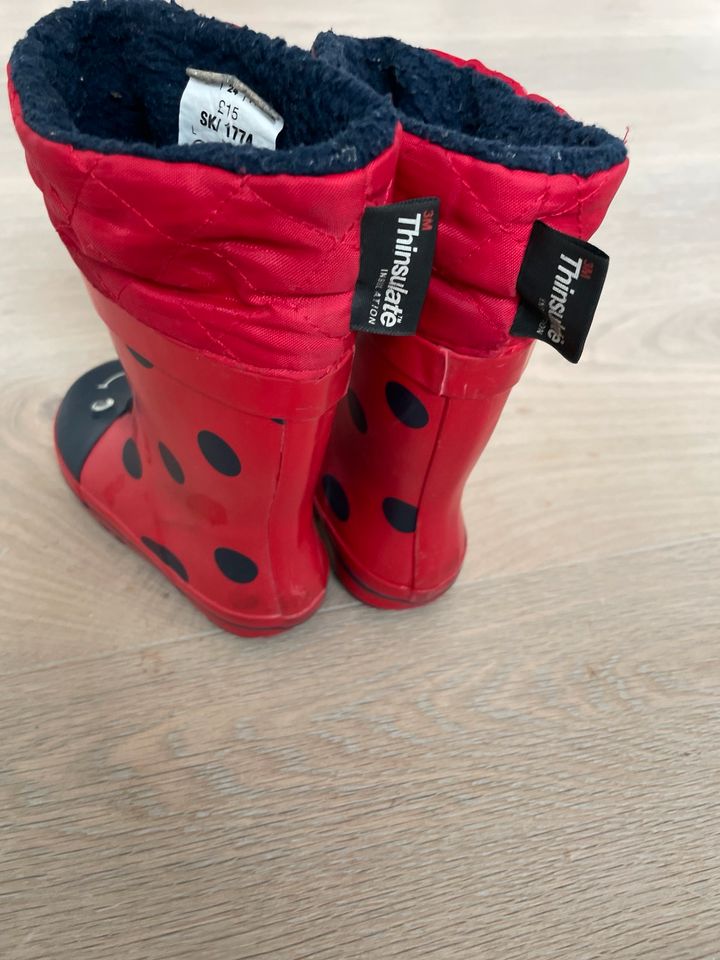 Next Gummistiefel rot Marienkäfer 24 in Gilching