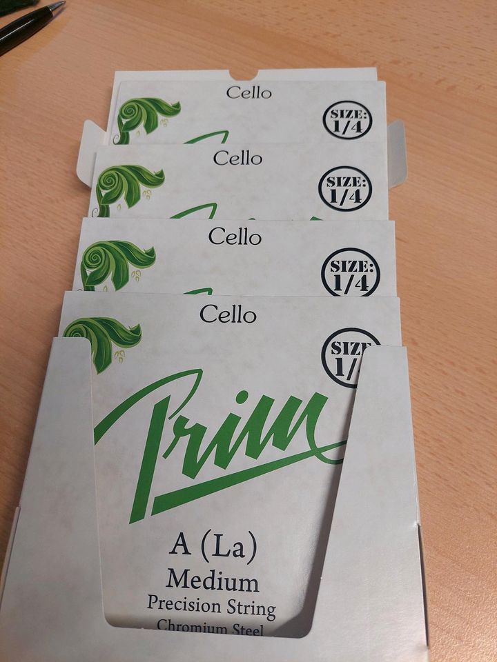 Saiten für Cello 1/4 Größe, SATZ, Prim Medium (grün) in Hamburg